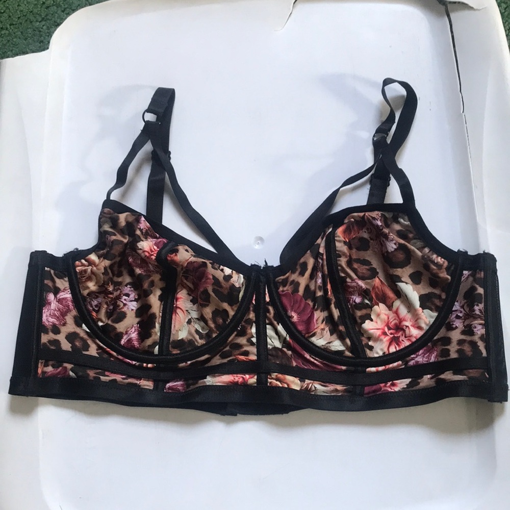 Torrid animal/floral printed longline bralette size large